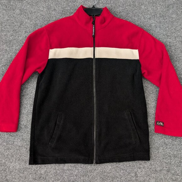 LAUREN RALPH LAUREN Jacket Men's M Red White Black Fleece Zip Track Long‎ Sleeve - Picture 6 of 11